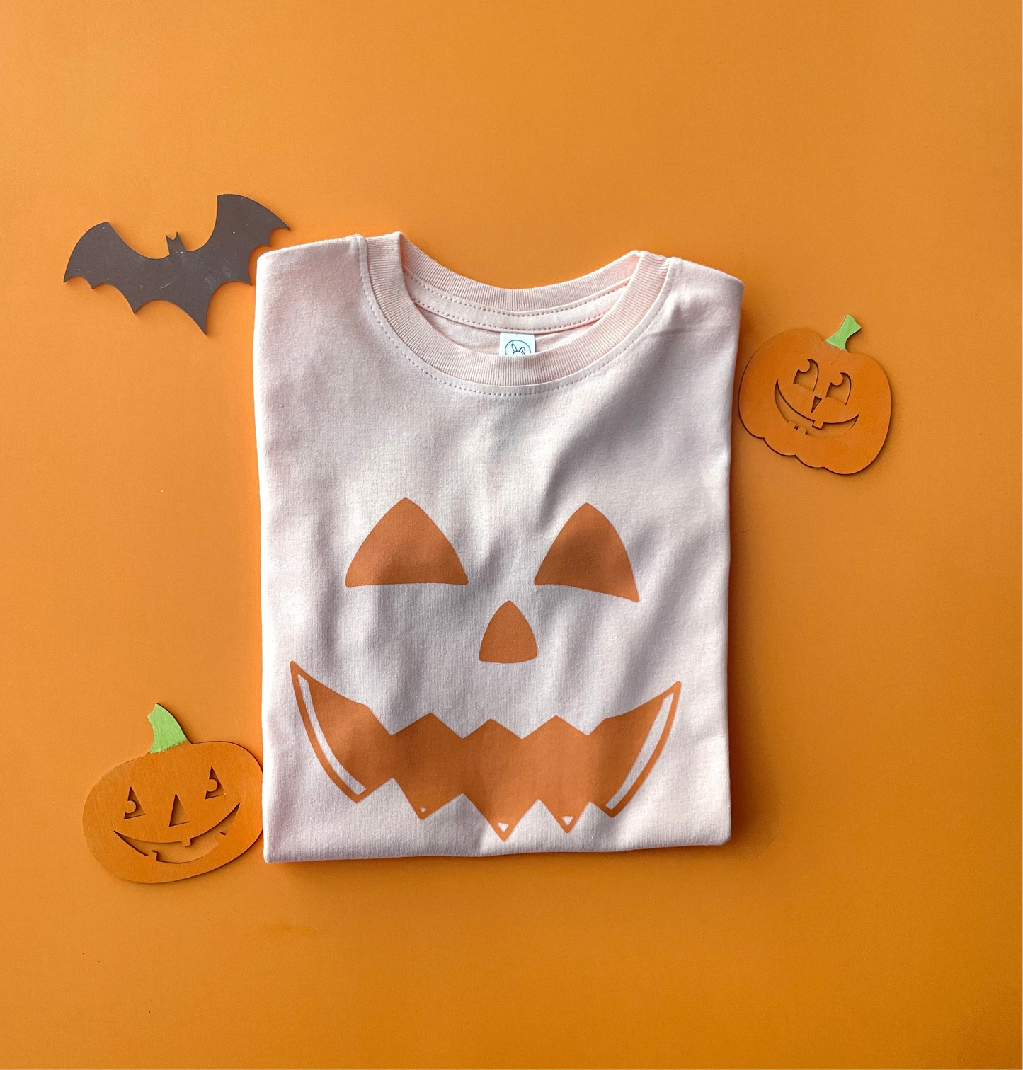 Pumpkin Face T-Shirt - Peachy