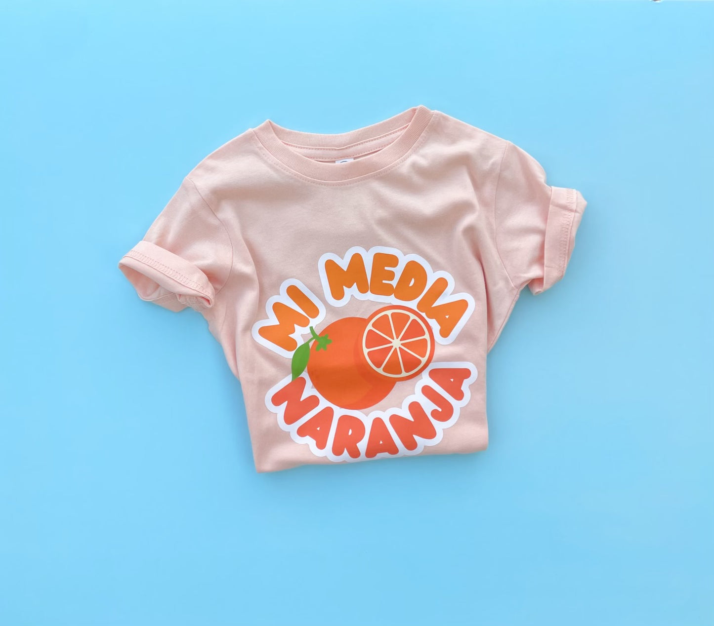 Mi Media Naranja Short Sleeve T-Shirt - Peachy