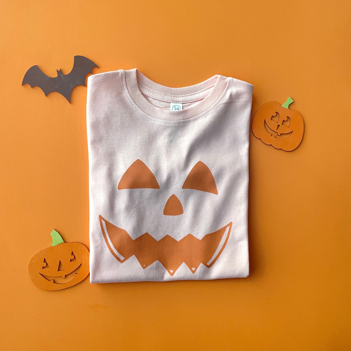 Pumpkin Face T-Shirt - Peachy