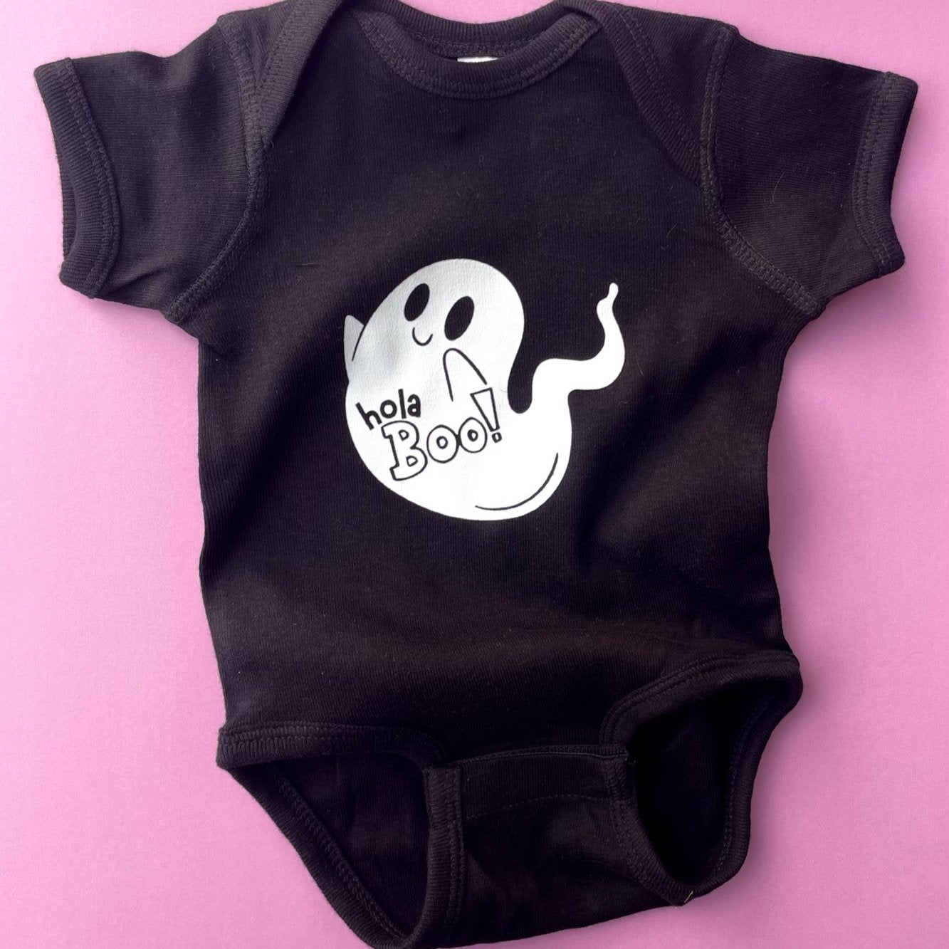 Hola Boo Onesie - Black