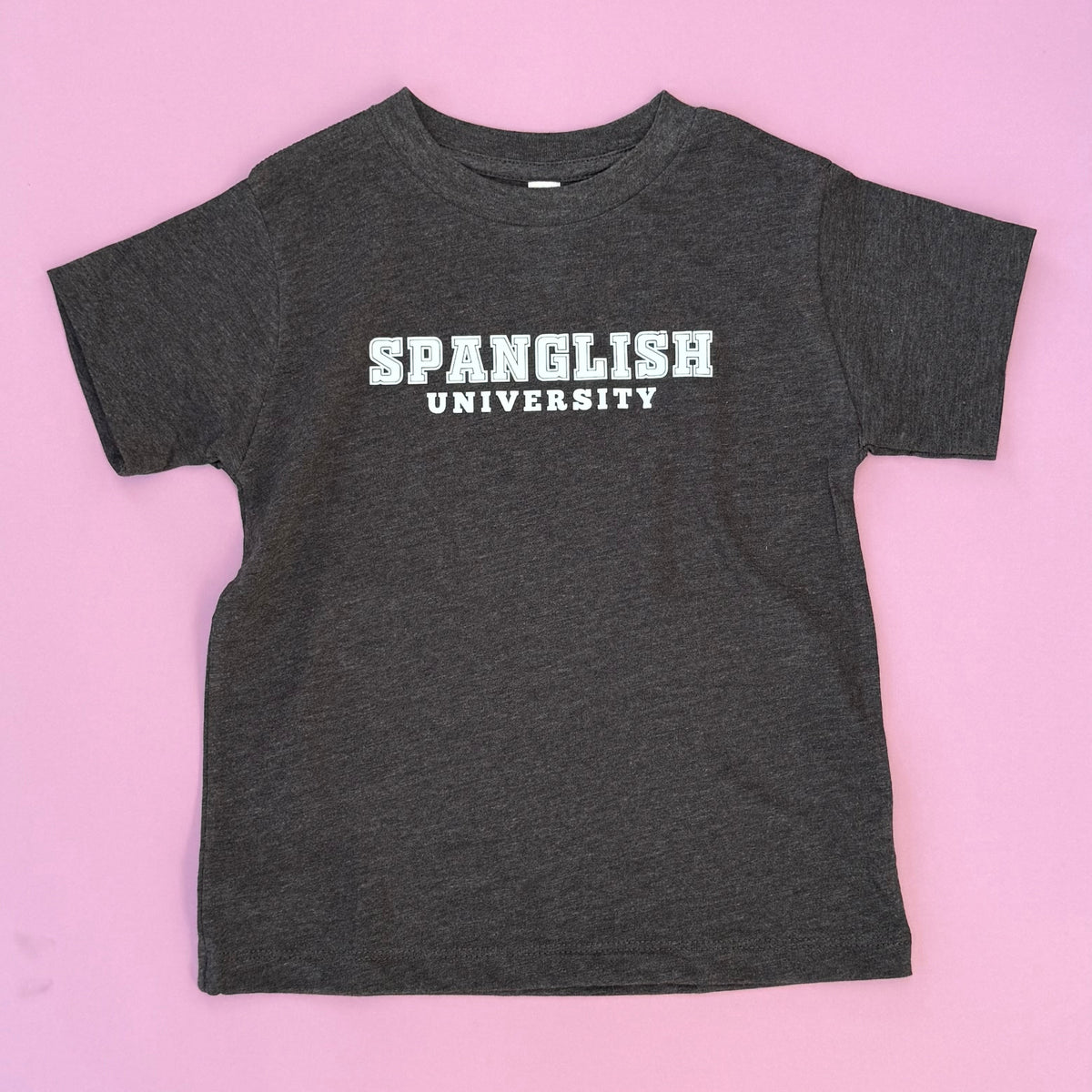 Spanglish University Kids T-Shirt l Heather Grey