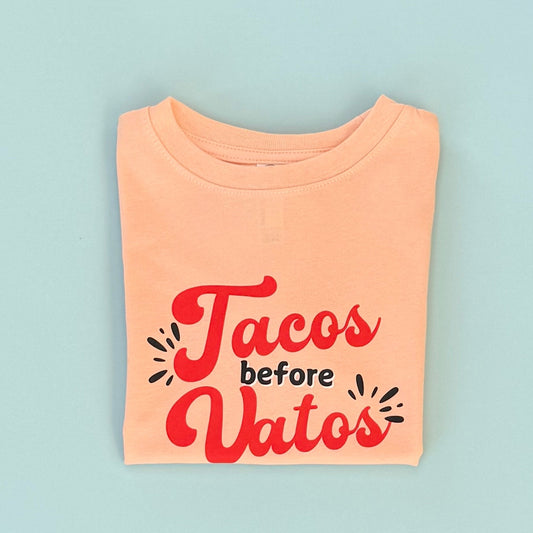 Taco before Vatos Kids T-Shirt l Peach