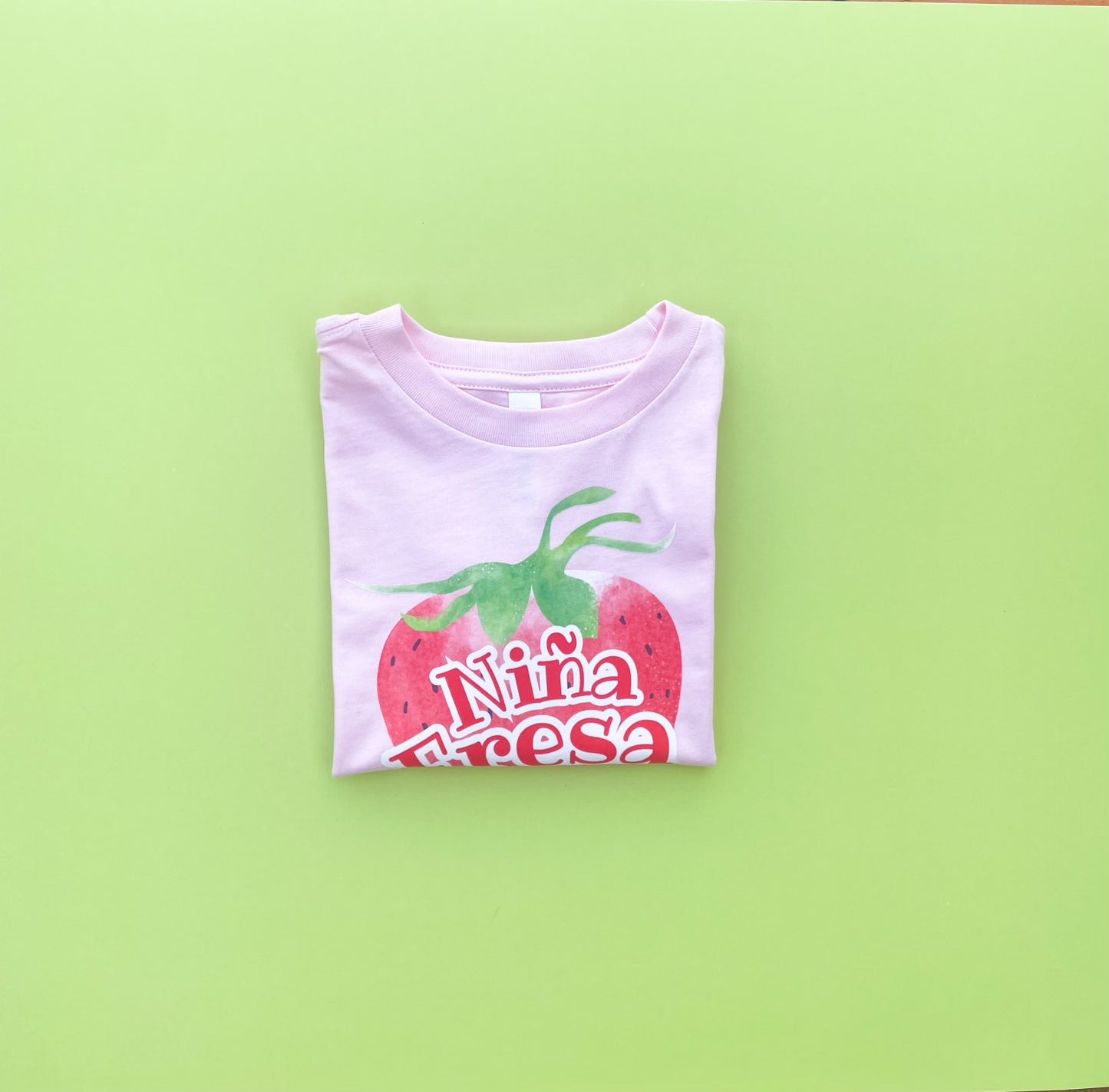 Niña Fresa Short Sleeve T-Shirt - Pink