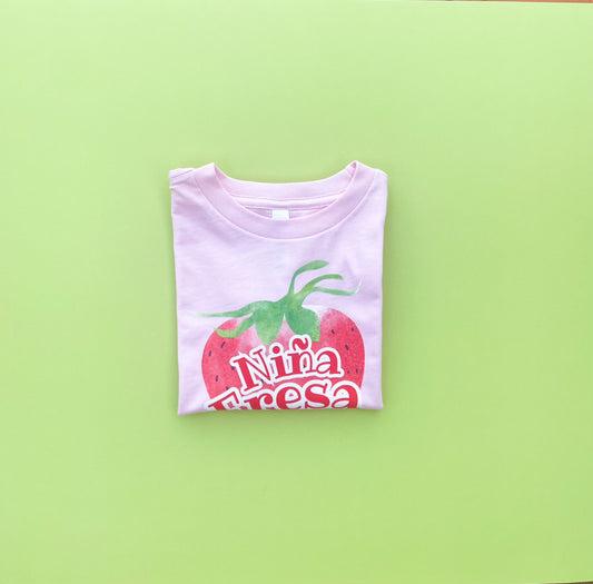 Niña Fresa Short Sleeve T-Shirt - Pink