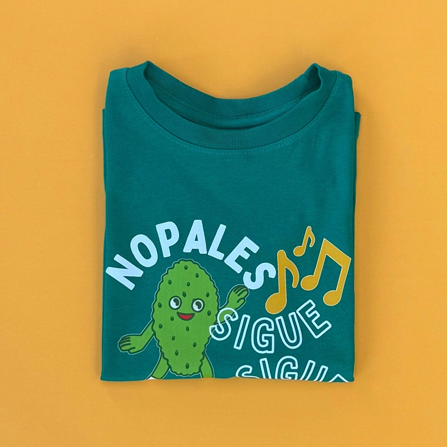 Nopales Sigue Sigue Kids T-Shirt l Kelly Green