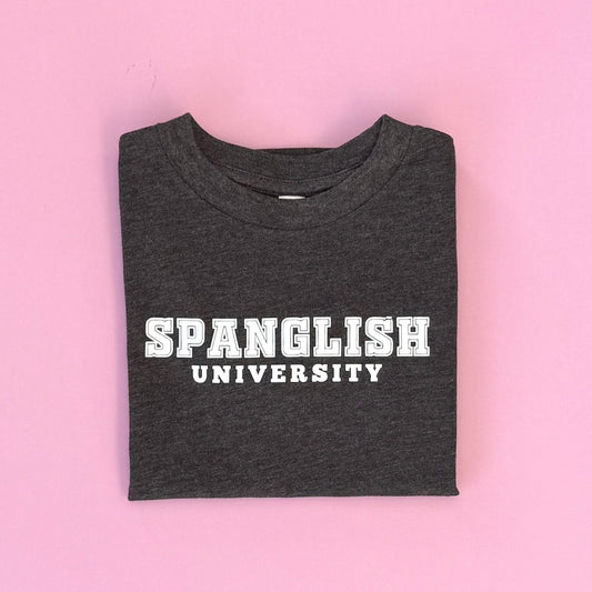 Spanglish University Kids T-Shirt l Heather Grey