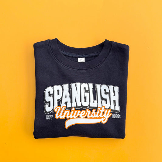 Spanglish University Sweatshirt l Navy