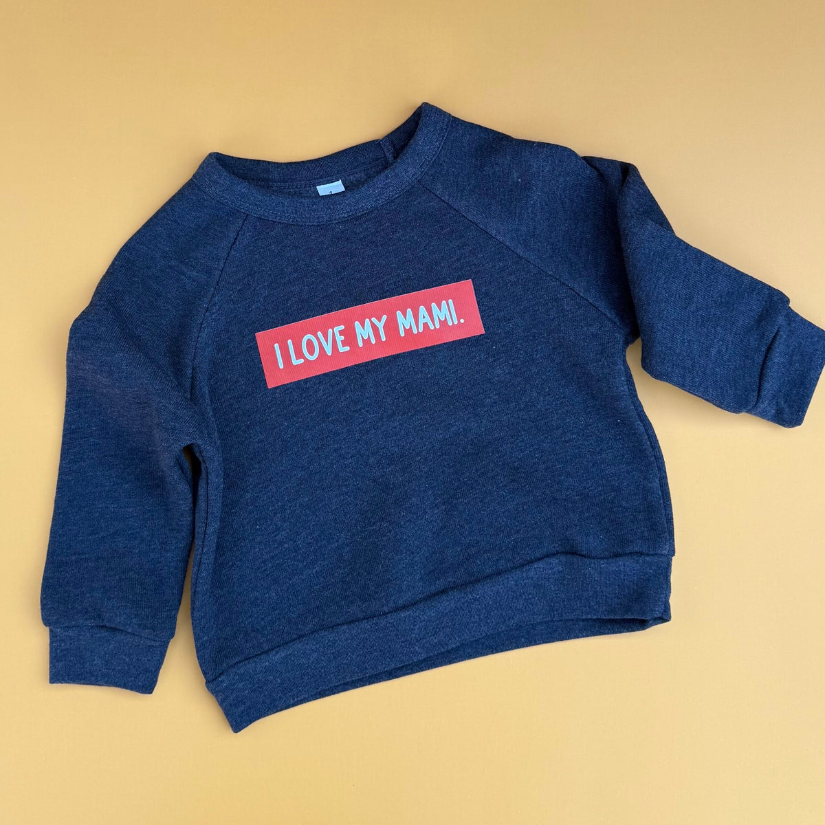 I Love My Mami Kids Sweatshirt | Heather Dark Grey